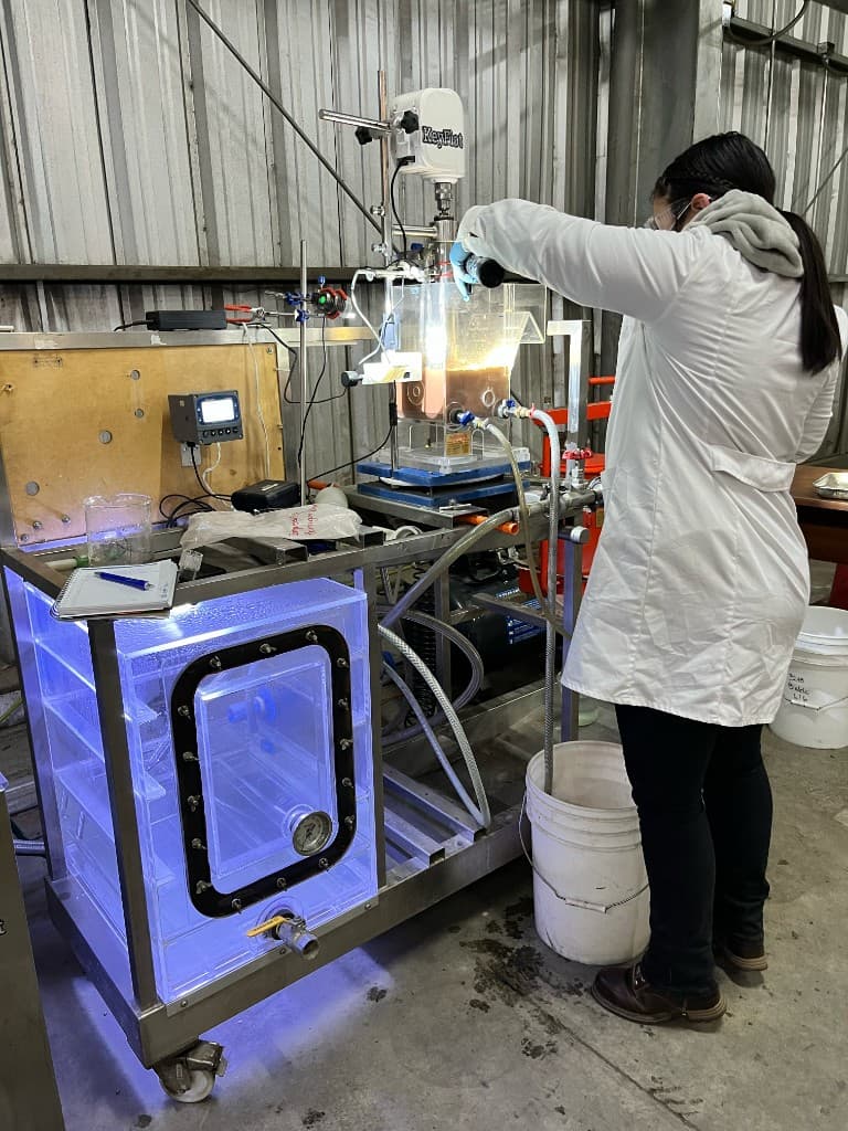 Nanobläschen-Flotationspilot (KeyFlot) bei Keyprocess, Valparaíso